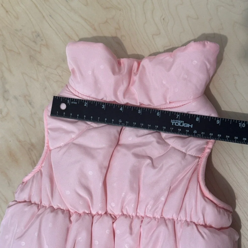 Bond & Co Puppy Dog Pink Puffer Vest with Bow Detail Size Medium